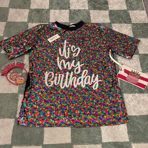 NWT Colorful Sequin Birthday Girl Shirt Dress bundle